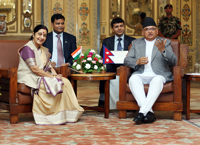 Indian Foreign Minister Meets Nepali Foreign Minister