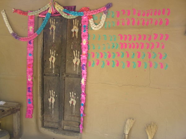 Tharu-village-house-decorated